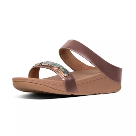 FitFlop Fino™ Shellstone Slide Rose Gold