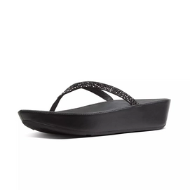 FitFlop Linny™ Crystalled Toe Post Black