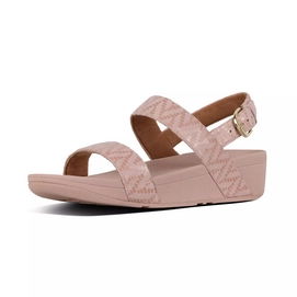 FitFlop Lottie™ Chevron-Suede Sandal Oyster Pink
