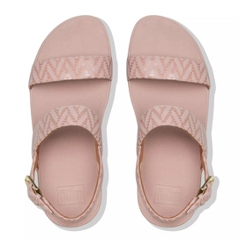 FitFlop Lottie™ Chevron-Suede Sandal Oyster Pink