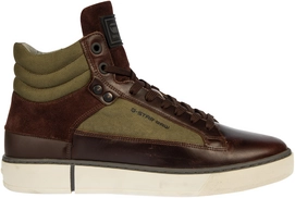 Sneaker G-Star Raw Ravond Mid Blk Brown Olive Herren
