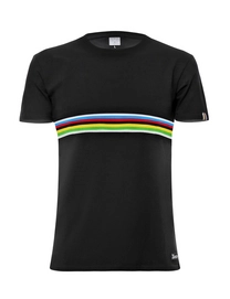 Fietsshirt Santini UCI T-Shirt Cotton/Lycra Black