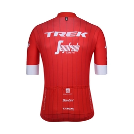 Fietsshirt Santini Men Trek-Segafredo Blend Short Sleeve Zip Red