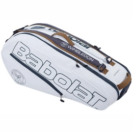 Tennistasche Babolat RH6 Pure Wimbledon White Grey