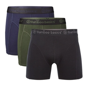 Boxer Shorts Bamboo Basics Men Rico Black Army Navy (3-Piece)