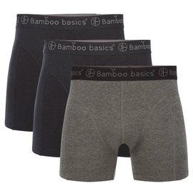 Boxershort Bamboo Basics Rico Black Grey (3er Set) Herren-S