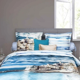 Bettwäsche Heckett & Lane Refined Rijn Blau Mako-Satin
