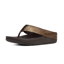 FitFlop Ringer Sequin Toe-Post Bronze