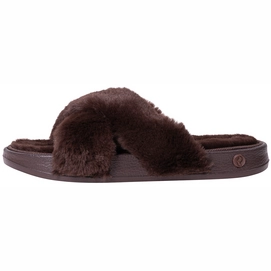 Pantoufles Romika Fake Fur Crossstrap Women Dark Brown