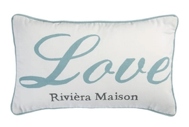Sierkussen Rivièra Maison Love Mint Groen (30x60 cm)