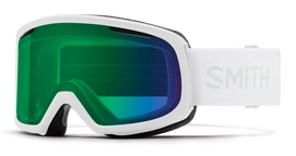 Masque de ski Smith Riot White Stratus / ChromaPop Everyday Green Mirror Blanc
