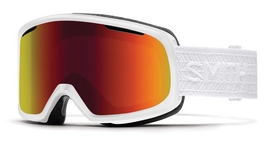 Skibrille Smith Riot White Eclipse Frame Red Sol-X Mirror Damen