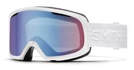 Skibril Smith Riot White Eclipse Frame Blue Sensor Mirror