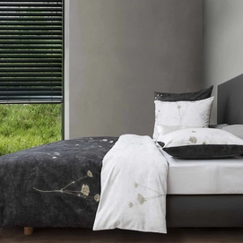 Dekbedovertrek Heckett & Lane Refined Velvet Touch Rocca Wit Zwart Katoen