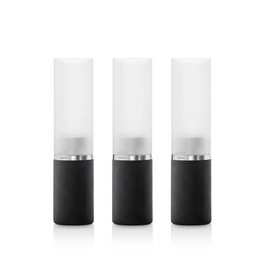 Windlicht Blomus Faro RVS Mat Zwart (3-stuks)