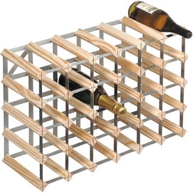 Wine Rack RTA Wineracks Galvanised Steel 30 Bottles 6x4 Natural