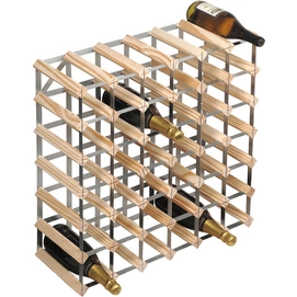 Wine Rack RTA Wineracks Galvanised Steel 42 Bottles 6x6 Natural