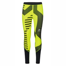 Sports Leggings Odlo Mens Vigor Safety Yellow