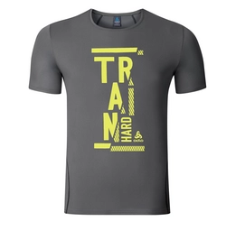 T-shirt Odlo Mens S/S Crew Neck Imperium Print Odlo Mens Steel Grey Train Ss17