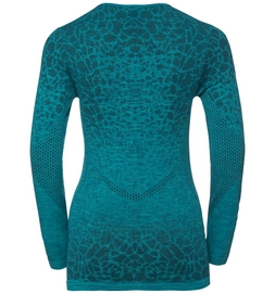 Ondershirt Odlo Women BL Top Crew Neck LS Blackcomb Crystal Teal Pool Green