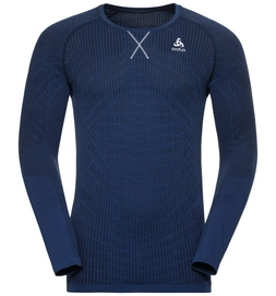 Ondershirt Odlo Men BL Top Crew Neck L/S Blackcomb Light Diving Navy Sodalite Blue