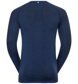 Ondershirt Odlo Men BL Top Crew Neck L/S Blackcomb Light Diving Navy Sodalite Blue
