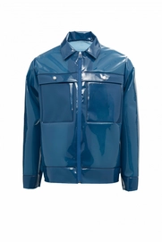 Regenmantel RAINS LTD Boxy Jacket Glossy Faded Blue