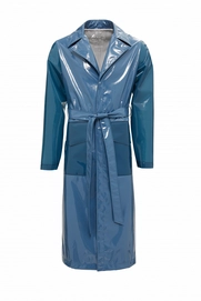 Regenjas RAINS LTD Long Overcoat Glossy Faded Blue