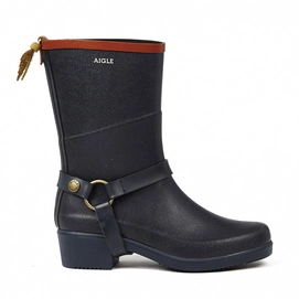 Bottes de Pluie Aigle Miss Julie Marine Rouge