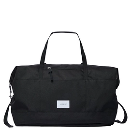 Reisetasche Sandqvist Milton Schwarz mit schwarzem Leder