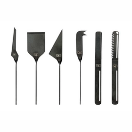 Cheese and Butter Knife Style de Vie Black (6-Piece)