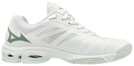 Badmintonschoen Mizuno Women Wave Lightning Z5 White Silver Spa Blue