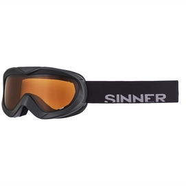 Skibrille Sinner Task Matte Black Double Red Mirror
