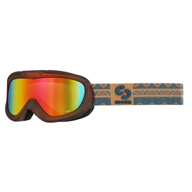 Ski Goggles Sinner Task Clear matte Brown Double Red
