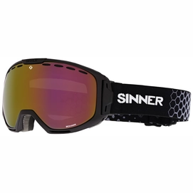 Ski Goggles Sinner Mohawk Matte Black Double Red Revo