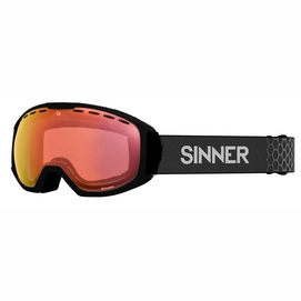 Ski Goggles Sinner Mohawk Matte Black / Orange Mirror Vent + Pink