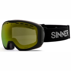 Masque de Ski Sinner Mohawk Matte Black Dbl Fll Gold-Green Mrr Vnt + Dbl Pink Vnt