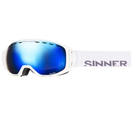 Skibril Sinner Mohawk Matte White Double Blue Mirror + Double Orange
