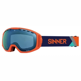 Skibrille Sinner Mohawk Matte Orange / Blue Mirror Vent + Pink