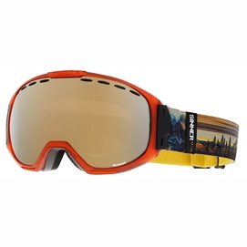 Masque de ski Sinner Mohawk Sunset Orange Gold Mirror Vent + Orange Vent