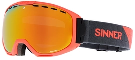 Ski Goggles Sinner Mohawk Matte Neon Orange Red Revo + Orange Vent