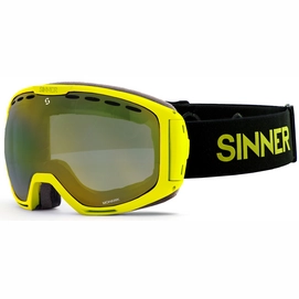 Skibrille Sinner Mohawk Matte Neon Yellow Dbl Fll Gold-Green Mrr Vnt + Dbl Pink Vnt