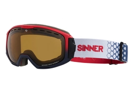 Ski Goggles Sinner Mohawk Matte Red Matte Dark Blue Sintec Trans+ Vent
