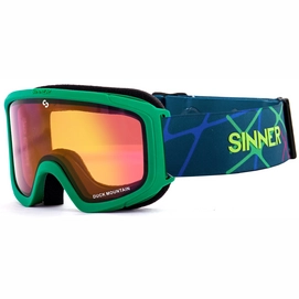 Skibril Sinner Junior Duck Mountain Matte Green Double Full Orange Mirror