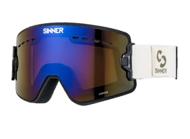 Masque de Ski Sinner Coppers Natural White Double Blue Mirror