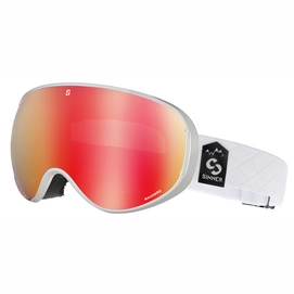 Masque de ski Sinner Nauders Matte White Red Revo + Orange Sintec