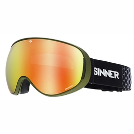 Skibrille Sinner Nauders Green Orange Revo + Orange Sintec