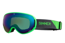 Masque de Ski Sinner Nauders Matte Neon Green Green Mirror + Orange Sintec