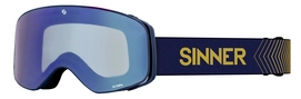 Skibril Sinner Olympia Matte Dark Blue / Full Blue Mirror