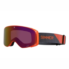 Ski Goggles Sinner Olympia Matte Orange Red Mirror